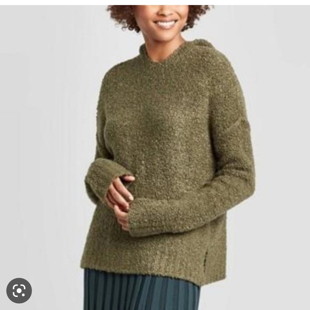 A New Day Sherpa Olive Hoodie